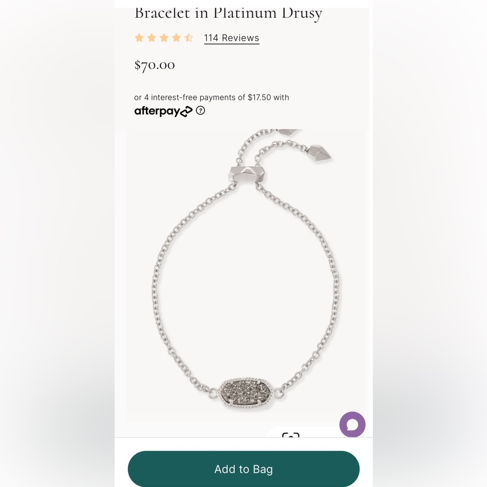 Kendra Scott Bracelet in Platinum Drusy
